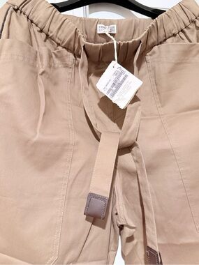 Brunello Cucinelli Tan Drawstring Waist Trousers